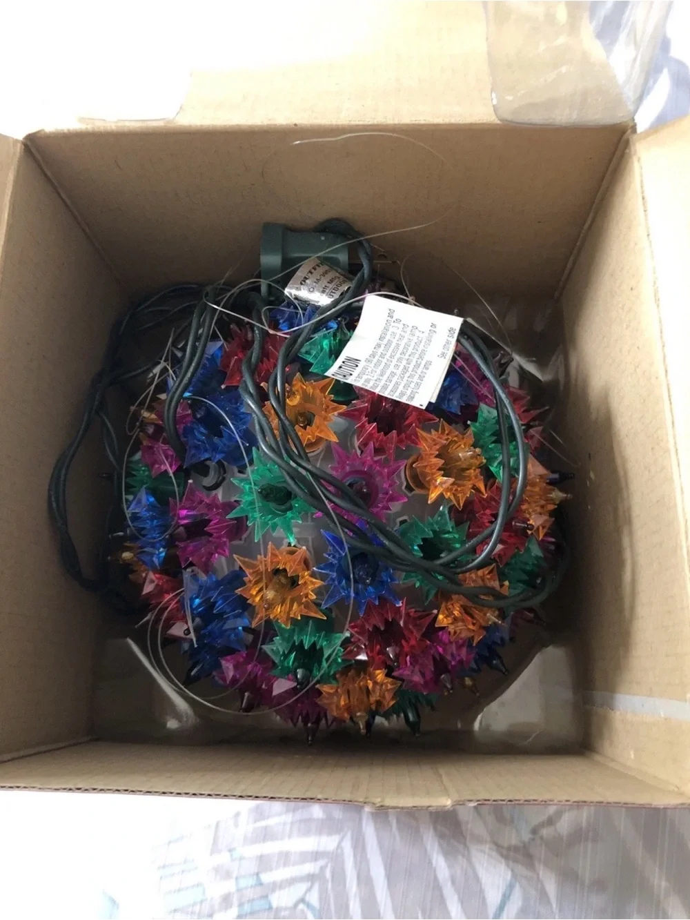 GE Holiday Classics 100 Lights Sphere - 6” In Original Box